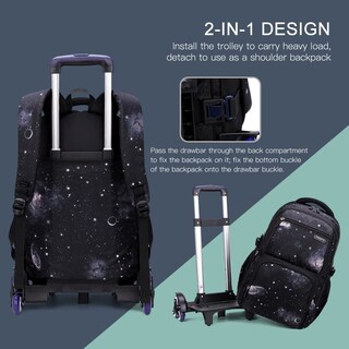 Foto 3 | Venta Internacional - Set de Mochila con Ruedas + Lonchera y Estuche Para Lápices