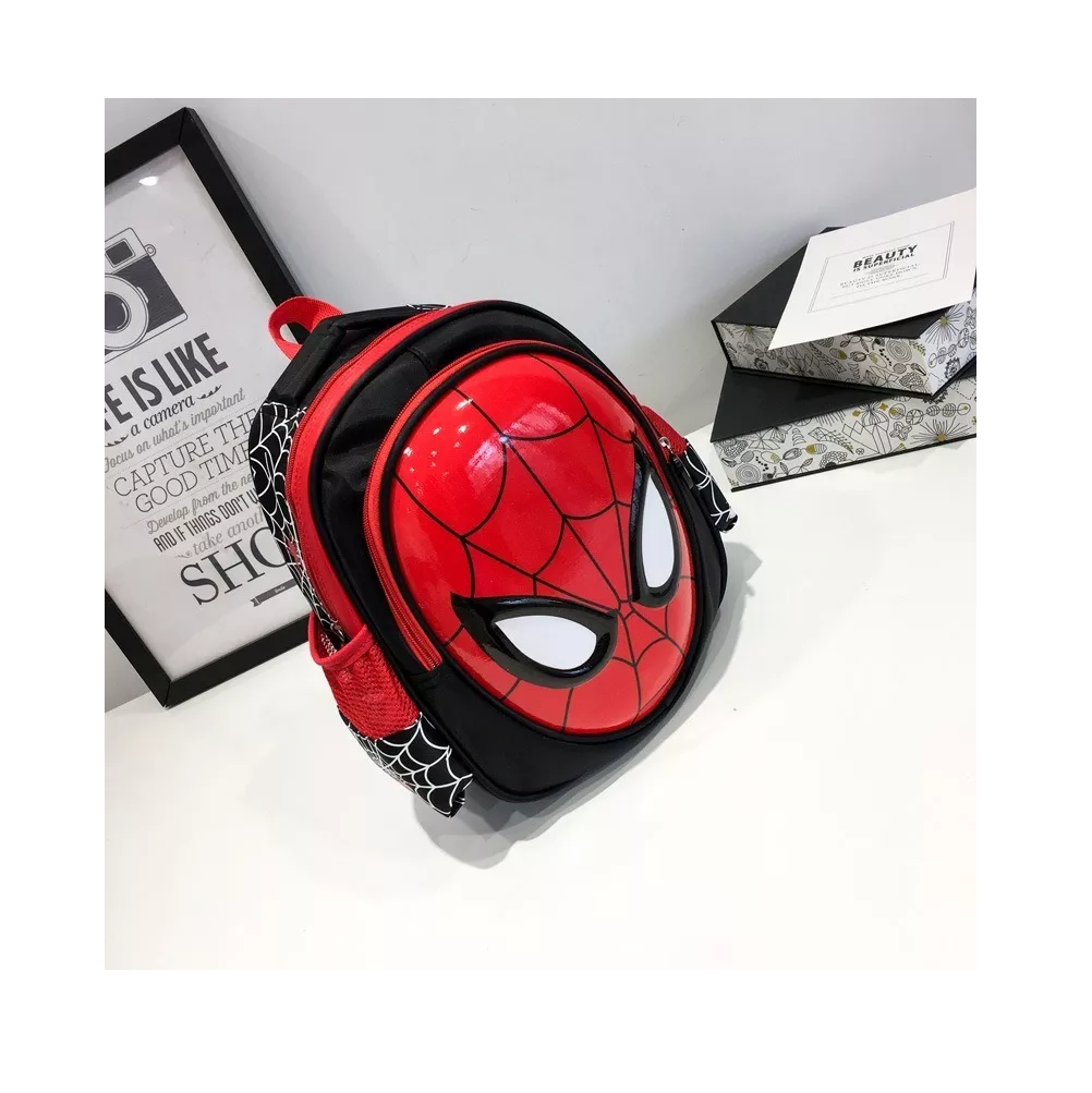 Foto 4 | Mochila Escolar Preescolar Impermeable Spider Man 3d Dibujos Animados color Rojo con Negro