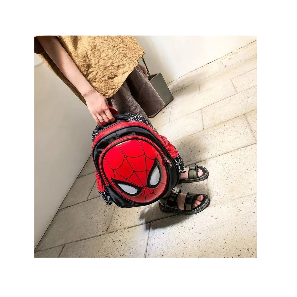 Foto 5 | Mochila Escolar Preescolar Impermeable Spider Man 3d Dibujos Animados color Rojo con Negro