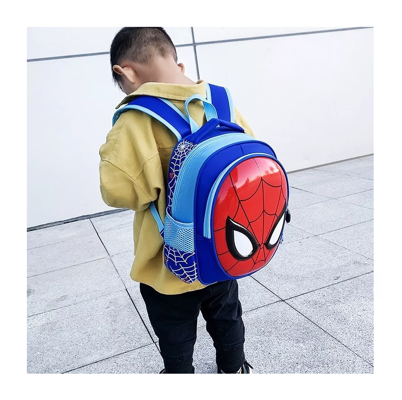 Foto 4 pulgar | Mochila Preescolar Spider Man 3d Dibujos Animados color Azul