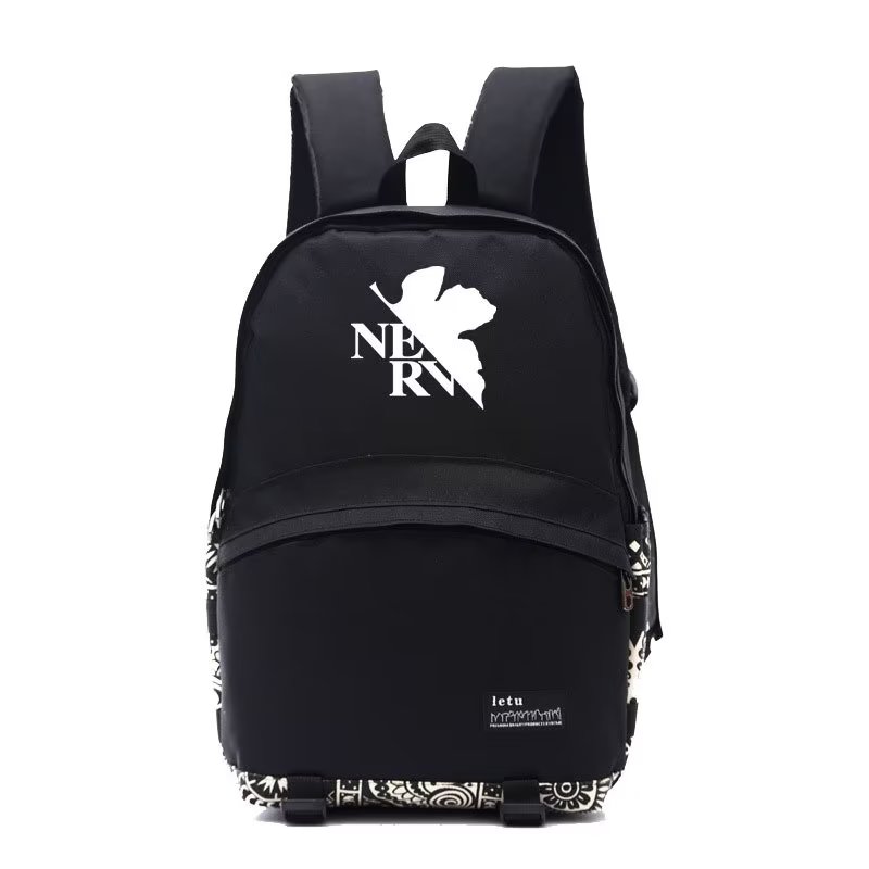 Venta Internacional - Mochila Manyu Negra Anime Eva Nerv