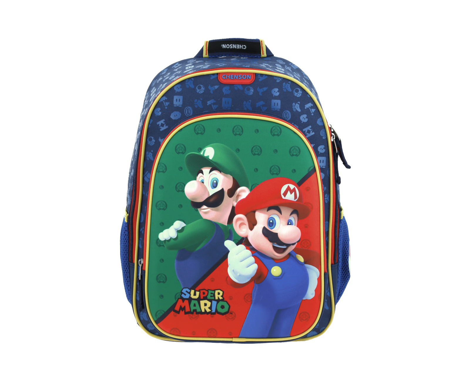 Mochila Grande Escolar Chenson Mario Bros Azul