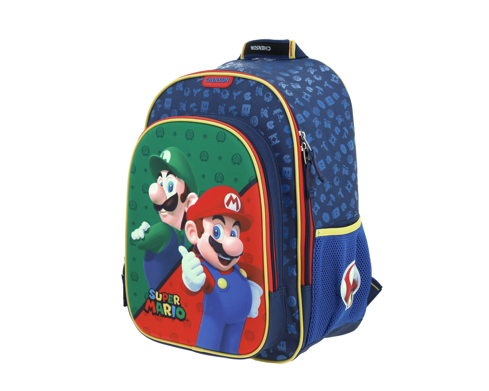 Foto 3 pulgar | Mochila Grande Escolar Chenson Mario Bros Azul