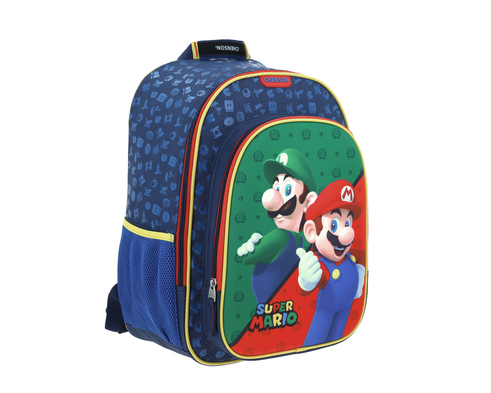 Foto 7 pulgar | Mochila Grande Escolar Chenson Mario Bros Azul
