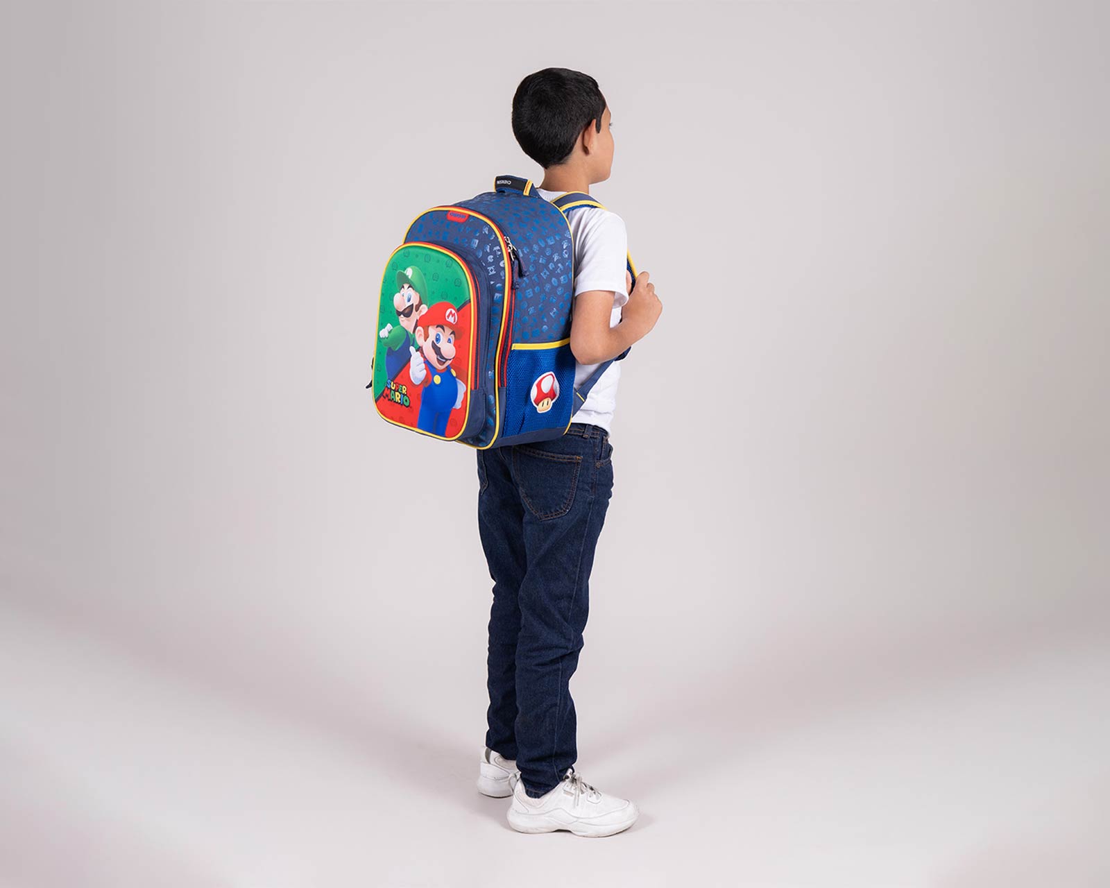Foto 8 | Mochila Grande Escolar Chenson Mario Bros Azul