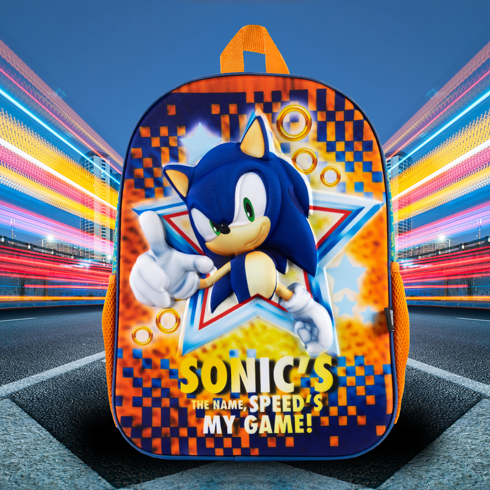 Foto 9 pulgar | Mochila Escolar Ginga Sonic Diseño 3d Step It Up