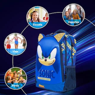 Foto 7 | Mochila Escolar Ginga Sonic 16 Pulgadas Diseño 3d