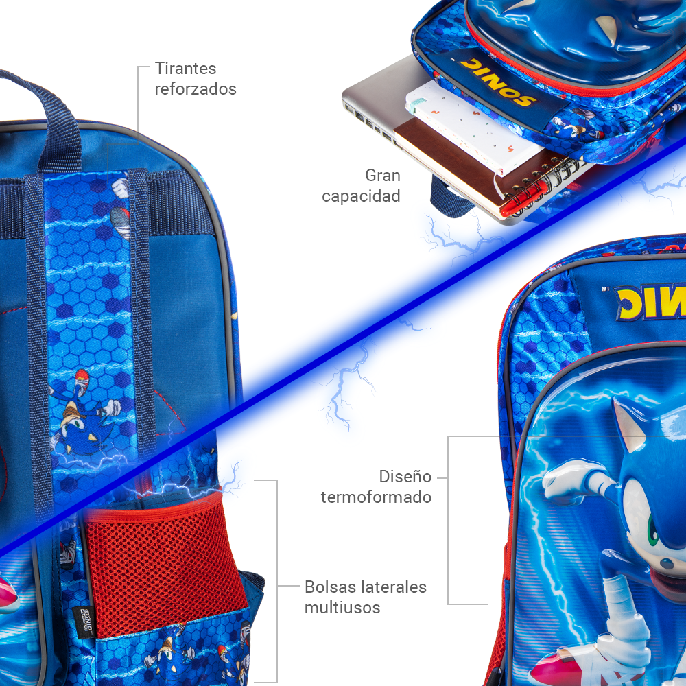 Foto 3 | Mochila Escolar Ginga Sonic 3d Speed Force Edition