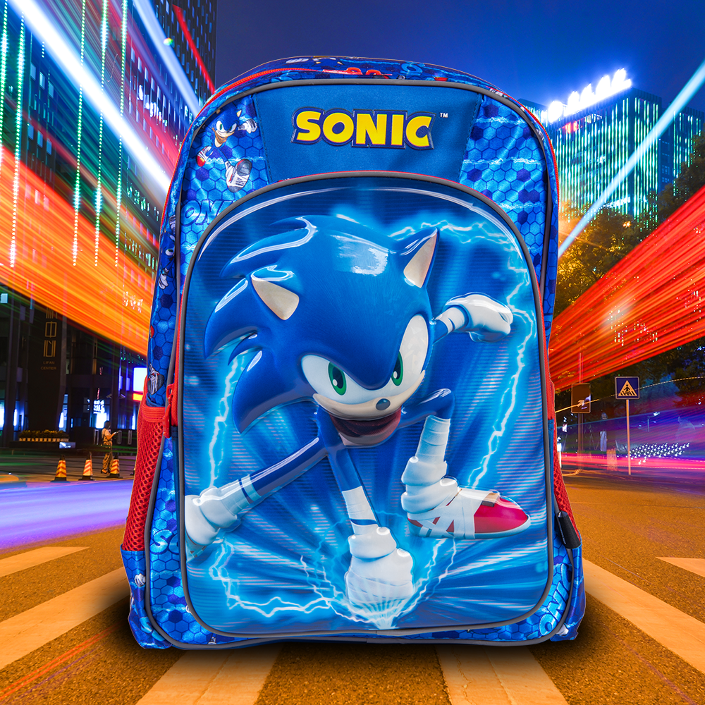 Foto 8 pulgar | Mochila Escolar Ginga Sonic 3d Speed Force Edition