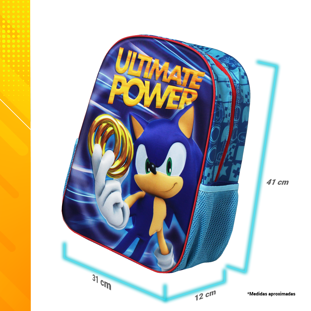 Foto 5 pulgar | Mochila Escolar Ginga Sonic Ultimate Power Diseño 3d