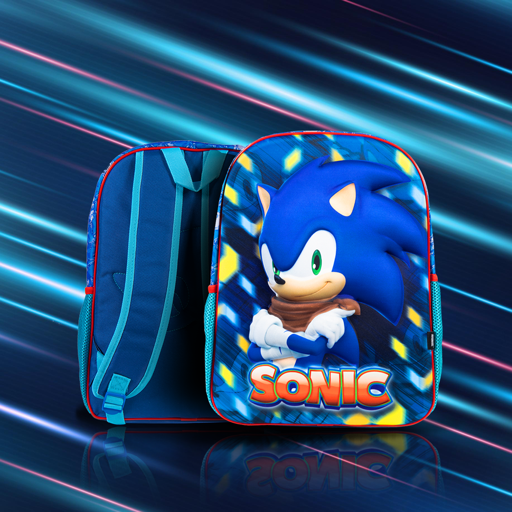 Foto 9 pulgar | Mochila Escolar Ginga Sonic 14 Pulgadas Diseño 3d