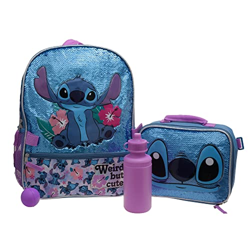 Foto 2 pulgar | Venta Internacional - Set de Mochilas Disney Lilo & Stitch Girl con Kit de Almuerzo y Botella de Agua
