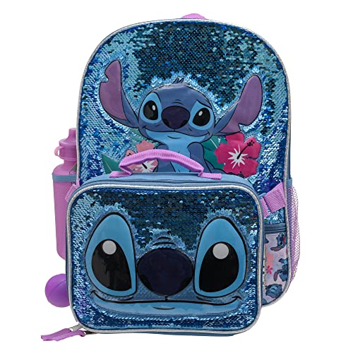 Foto 4 pulgar | Venta Internacional - Set de Mochilas Disney Lilo & Stitch Girl con Kit de Almuerzo y Botella de Agua