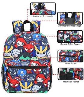 Foto 7 | Venta Internacional - Mochila Marvel Kawaii Avengers Superheroes Para Niño De 40 Cm