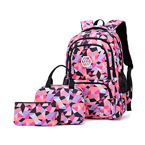 Foto 2 pulgar | Venta Internacional - Set de Mochila y Bolsa de Almuerzo con Estampado Geométrico Bansusu para Niños