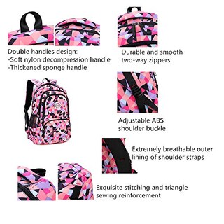 Foto 5 | Venta Internacional - Set de Mochila y Bolsa de Almuerzo con Estampado Geométrico Bansusu para Niños