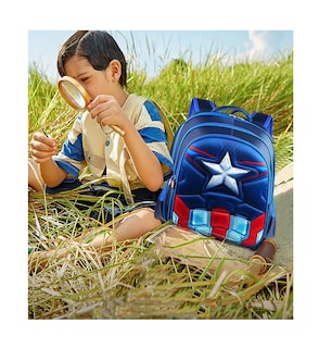 Foto 3 | Mochila Escolar Belug Capitán América Azul