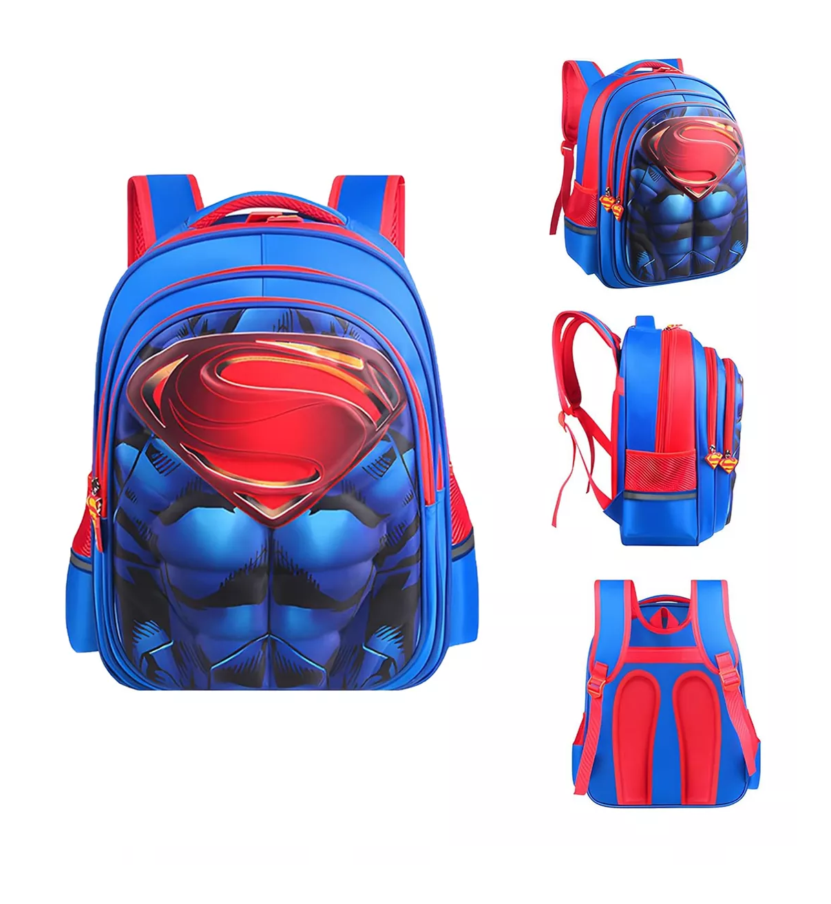 Foto 3 pulgar | Mochila Lab.G Superman Azul Impermeable