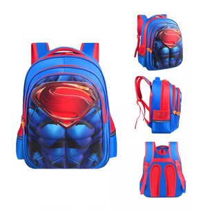 Foto 2 | Mochila Escolar Belug Impermeable Superman Roja/Azul