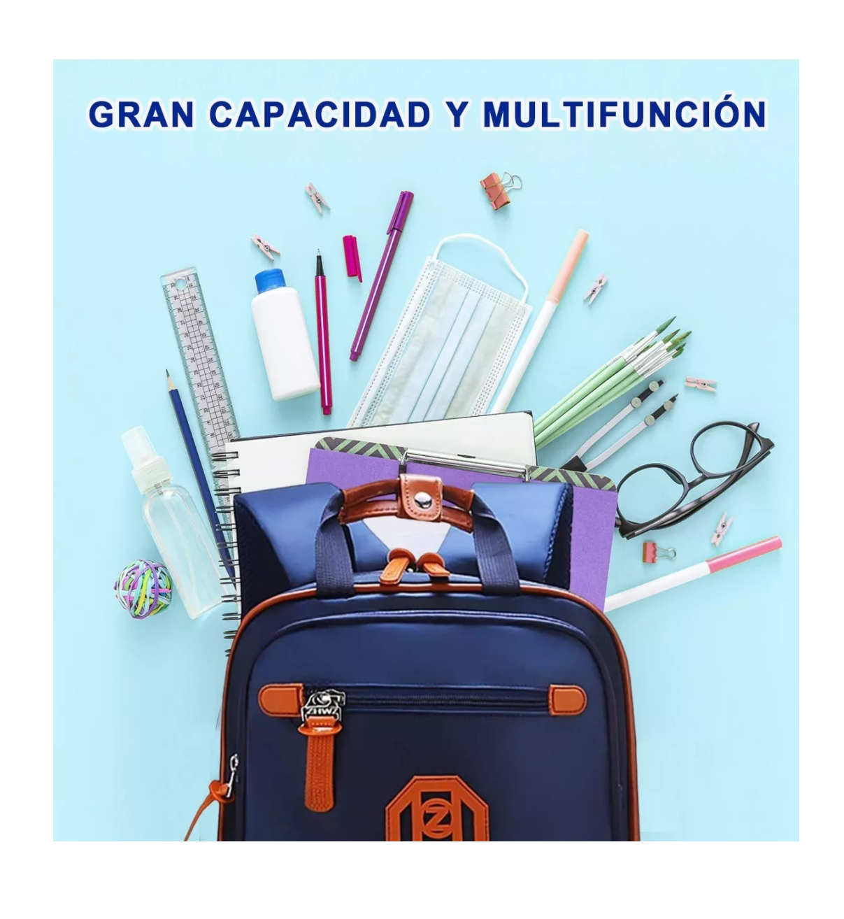 Foto 4 | Mochila Lab.G Azul Impermeable