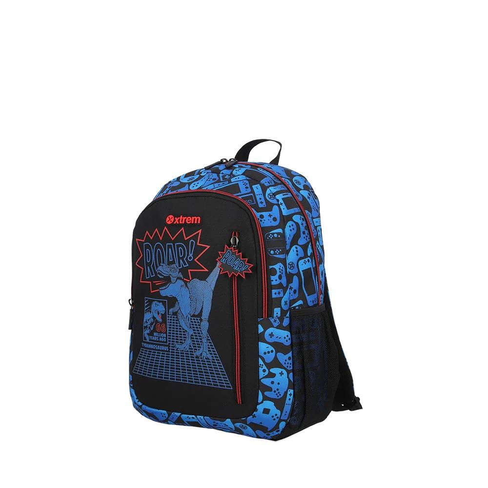 Foto 3 pulgar | Mochila Xtrem Logan Blue Dino Azul Infantil