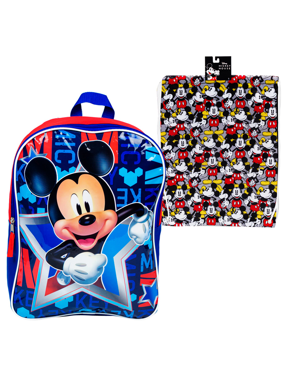 Set de Mochila Infantil con Morral De Mickey Mouse