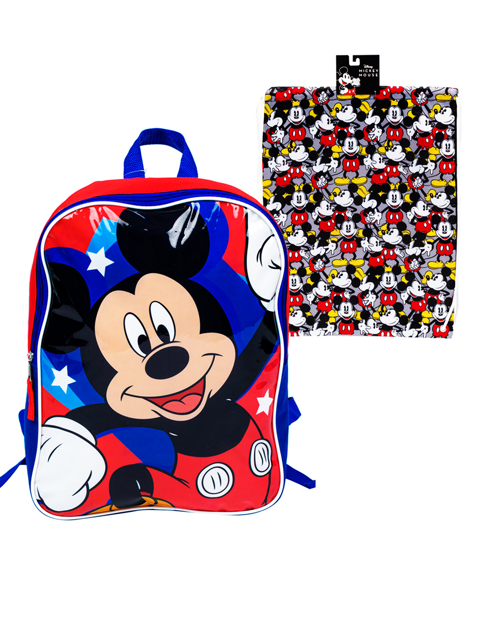 Foto 2 pulgar | Set de Mochila Infantil con Morral Mickey Mouse