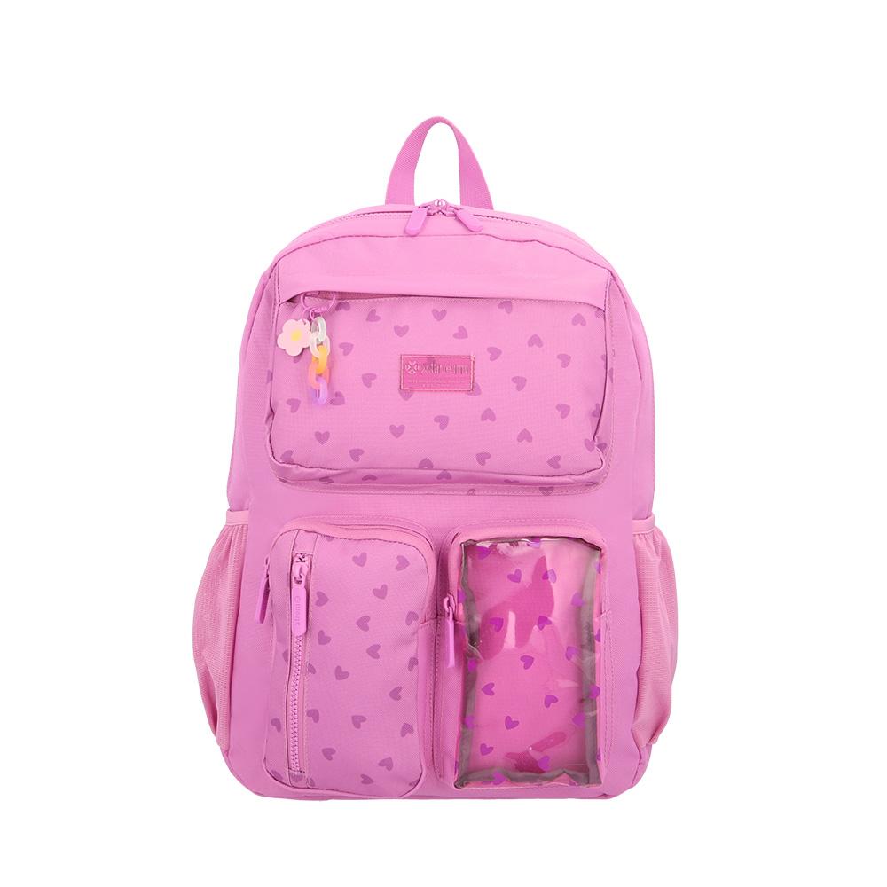 Foto 2 pulgar | Mochila Xtrem Queens Pink Hearts Rosa