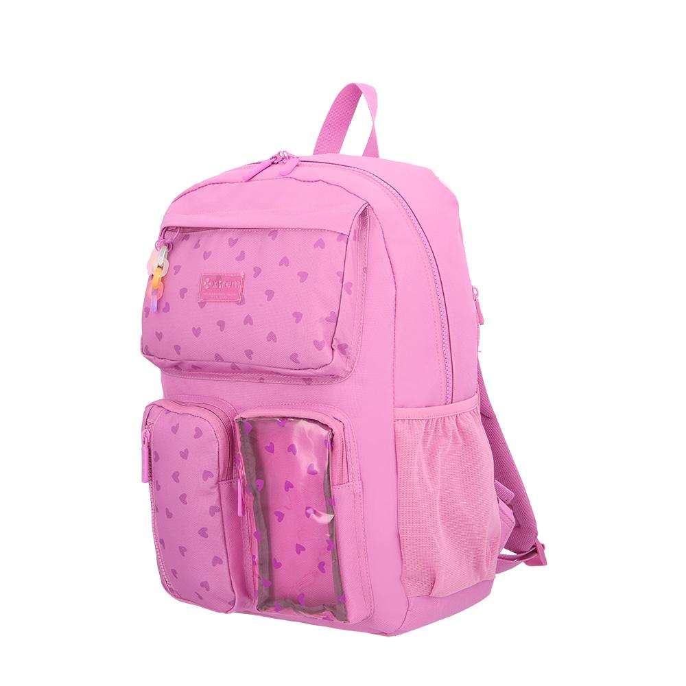 Foto 3 pulgar | Mochila Xtrem Queens Pink Hearts Rosa