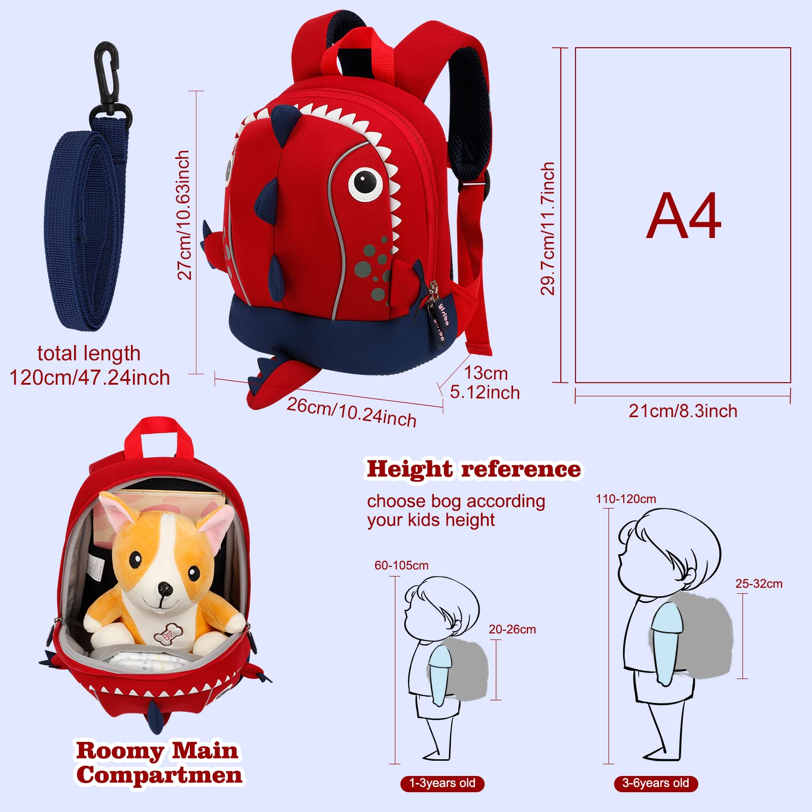 Foto 5 | Mochila Yisibo Para Niños Con Correa De Seguridad, Antipérdida Para Niños - Venta Internacional.