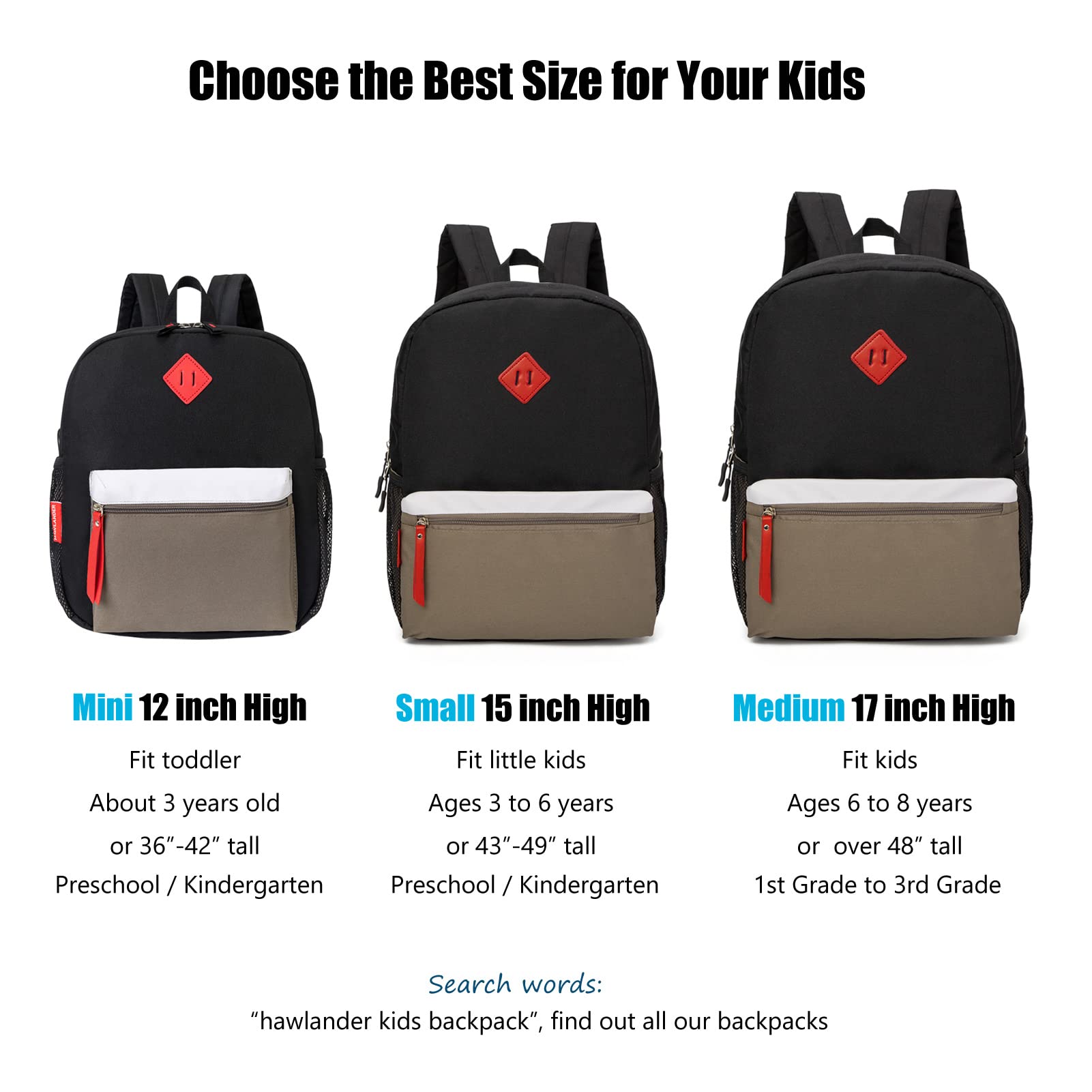 Foto 6 pulgar | Mochila Hawlander Preschool Kids De 30 Cm Para Niños De 3 A 6 Años - Venta Internacional.