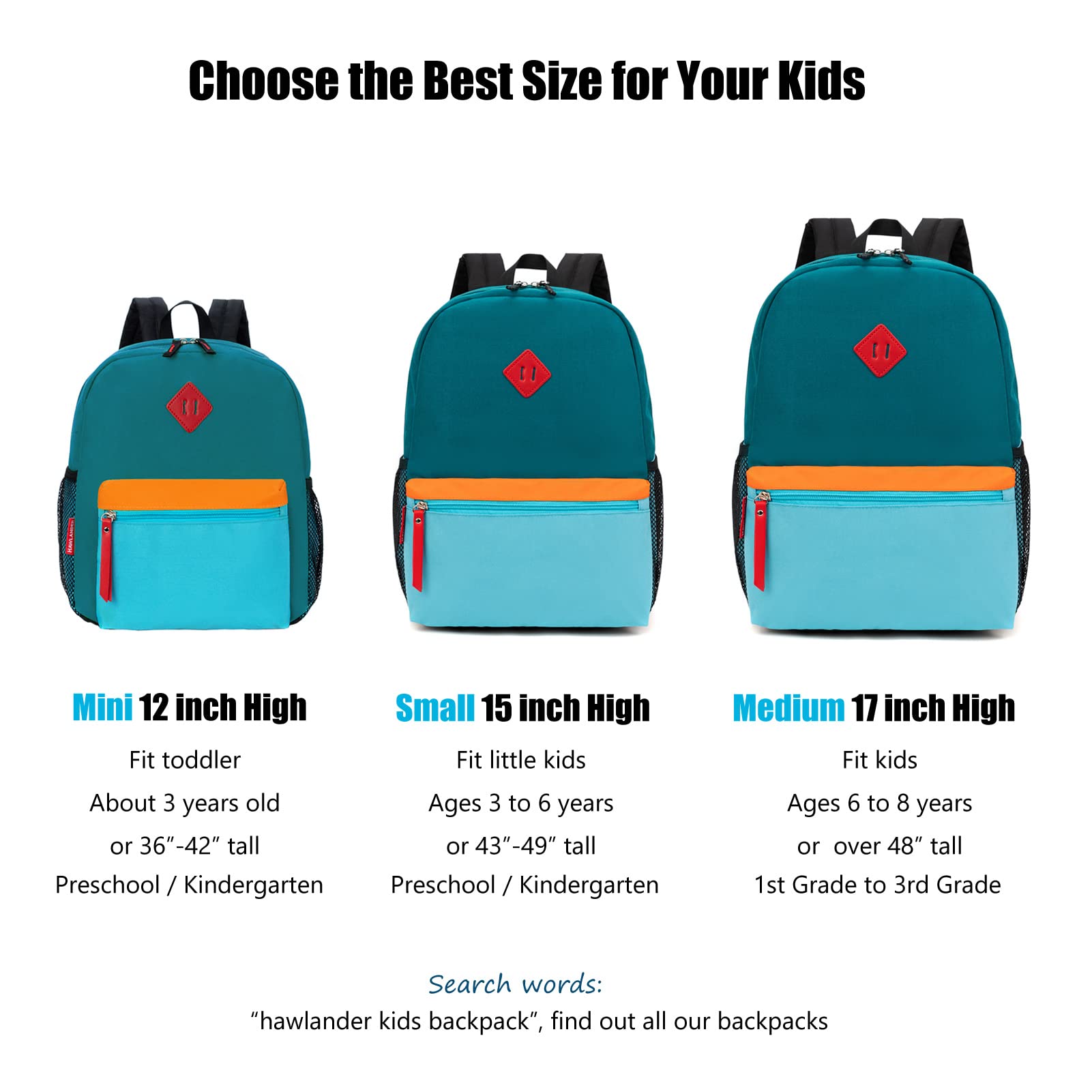 Foto 6 pulgar | Mochila Hawlander Preschool Kids De 30 Cm Para Niños De 3 A 6 Años - Venta Internacional.