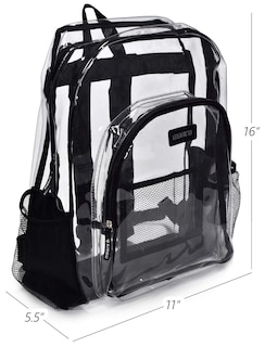 Foto 2 | Mochila Masirs, Resistente, Transparente, Aprobada Para Estadios, Transparente - Venta Internacional.