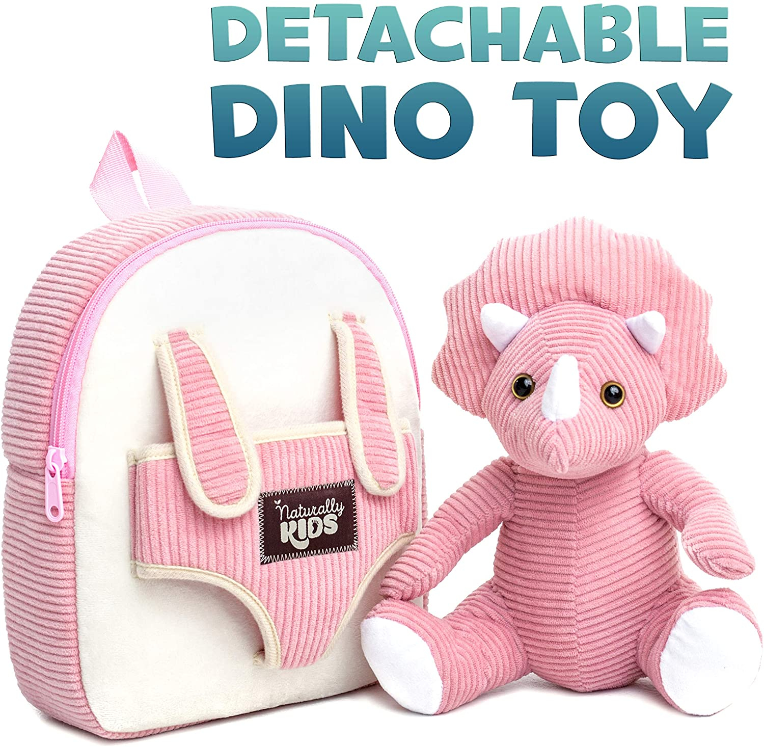 Foto 6 | Mochila de Dinosaurio Naturally KIDS Rosa para Niña - Venta Internacional