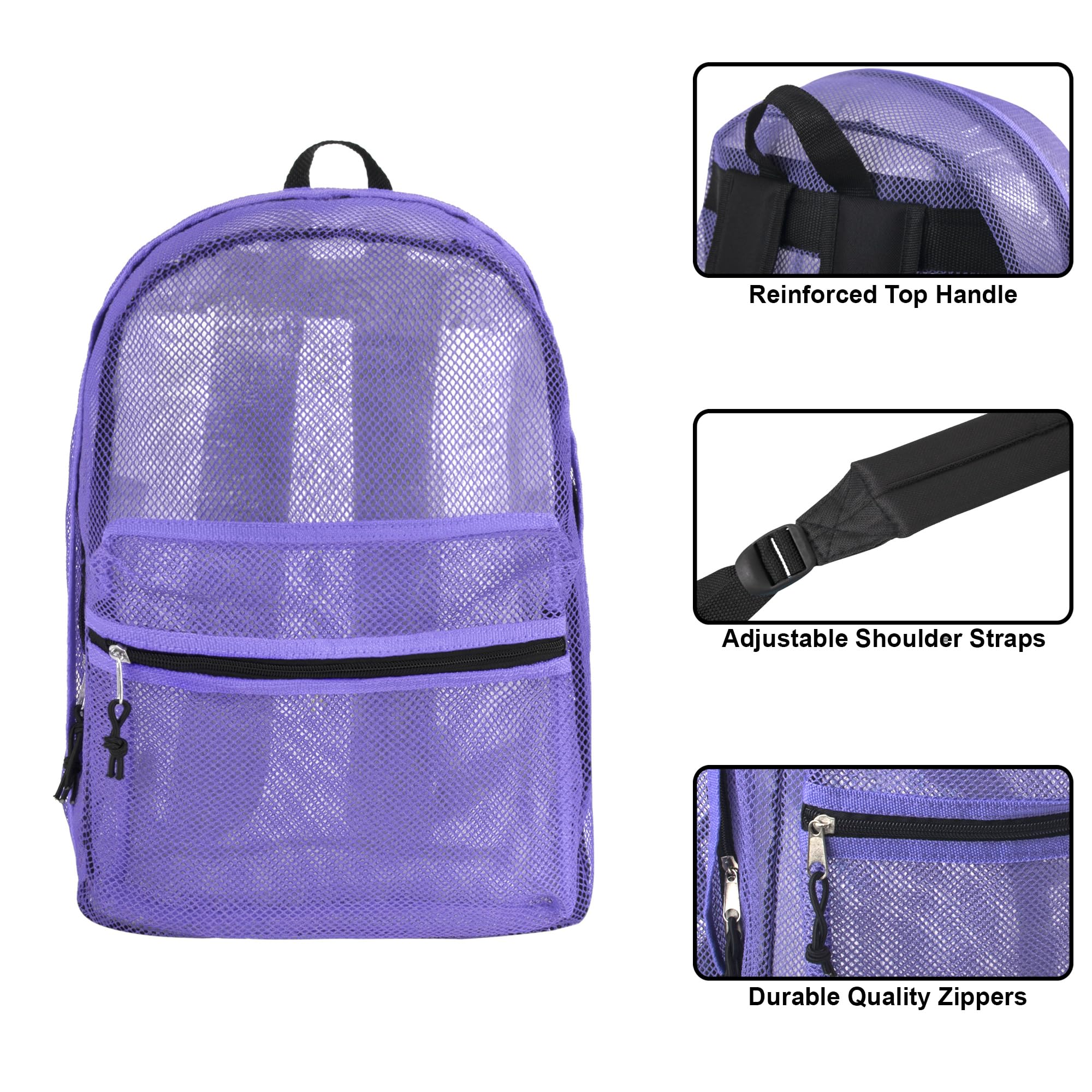 Foto 3 pulgar | Mochila Trail Maker De Malla Transparente Para Niños En Edad Escolar, Color Morado - Venta Internacional.