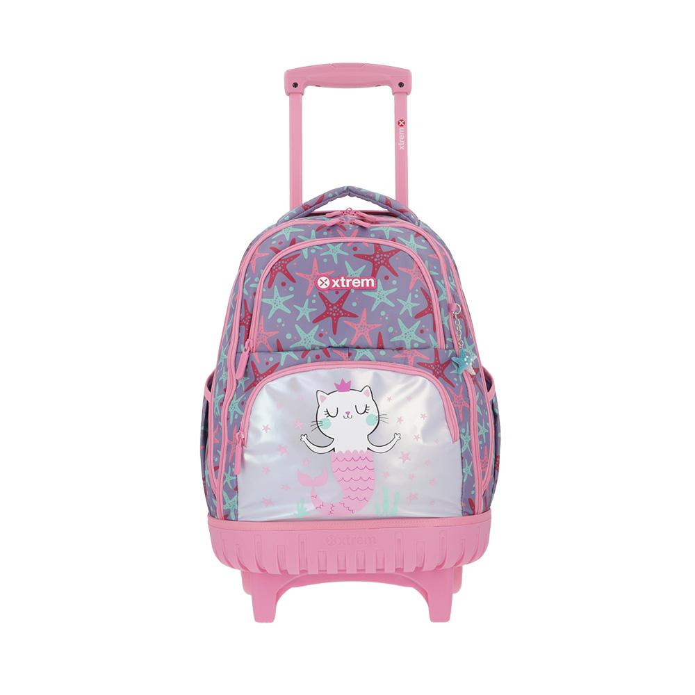 Foto 2 pulgar | Mochila Xtrem Trolley Cross 2.0 4xt Lilac Cats Rosa