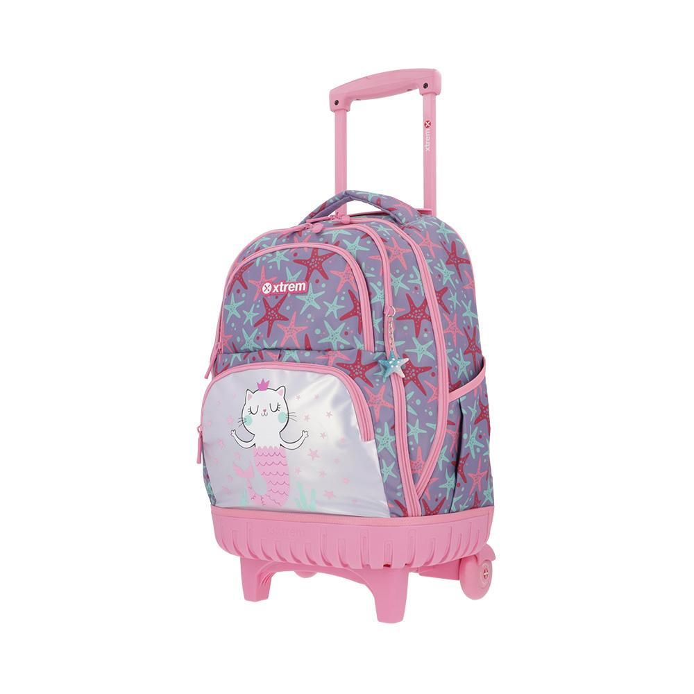 Foto 3 pulgar | Mochila Xtrem Trolley Cross 2.0 4xt Lilac Cats Rosa