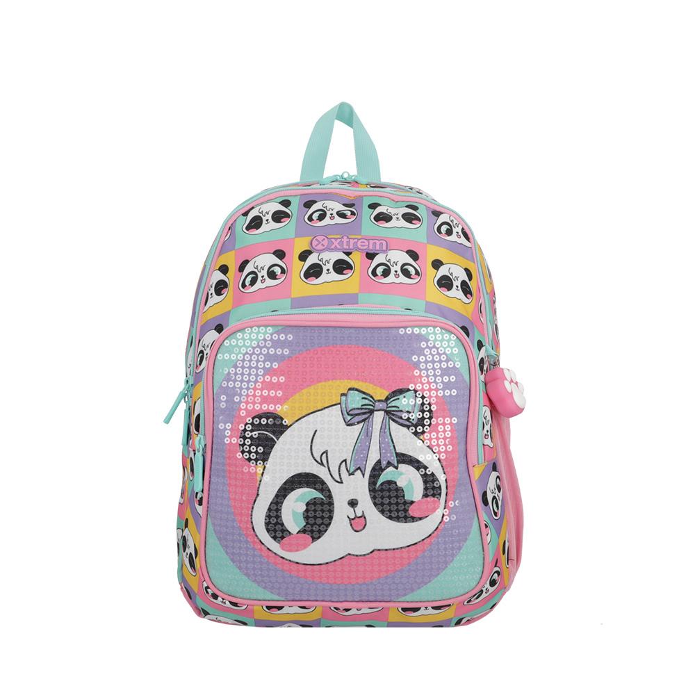 Foto 2 pulgar | Mochila Xtrem Hopper 4xt Multicolor Panda Rosa