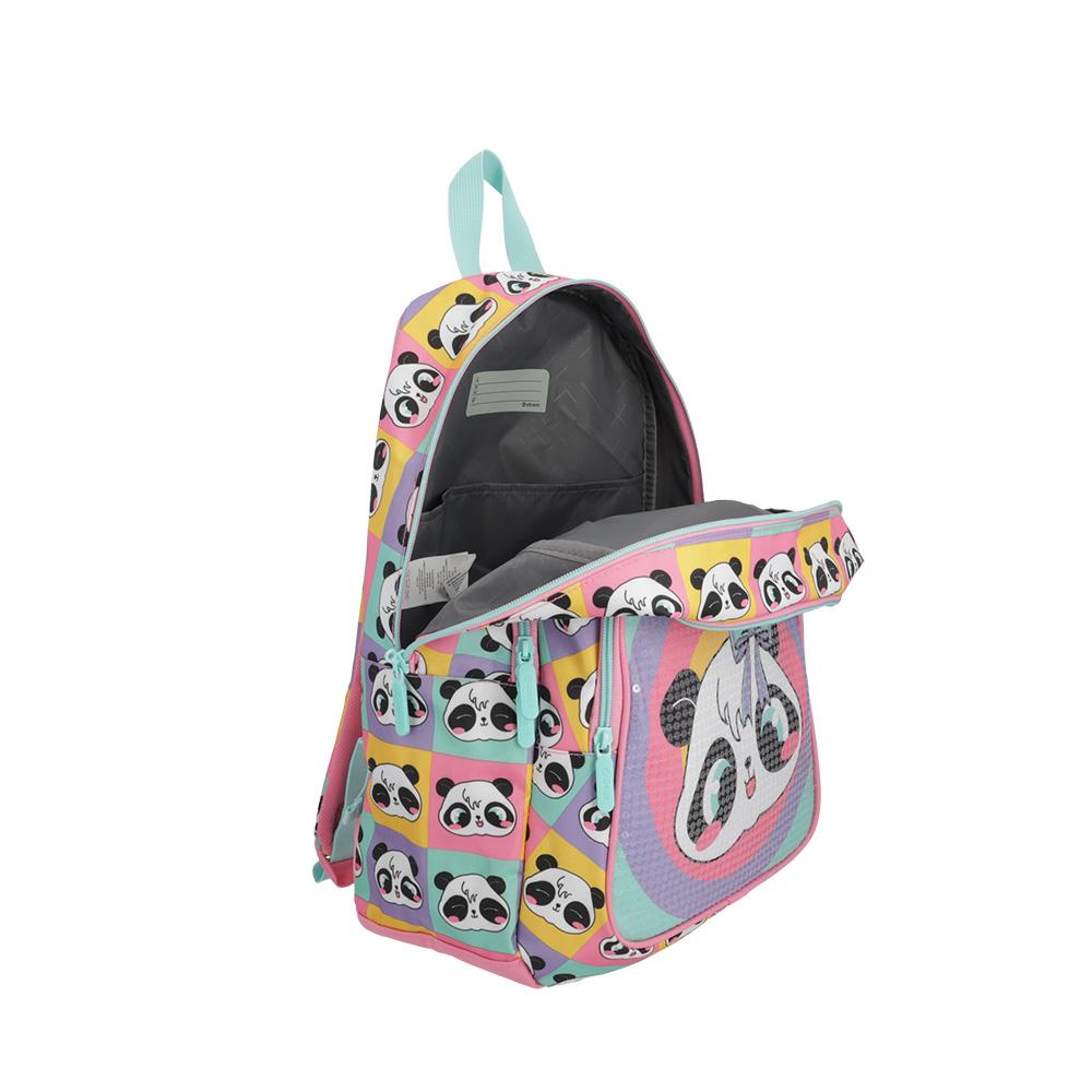 Foto 5 pulgar | Mochila Xtrem Hopper 4xt Multicolor Panda Rosa