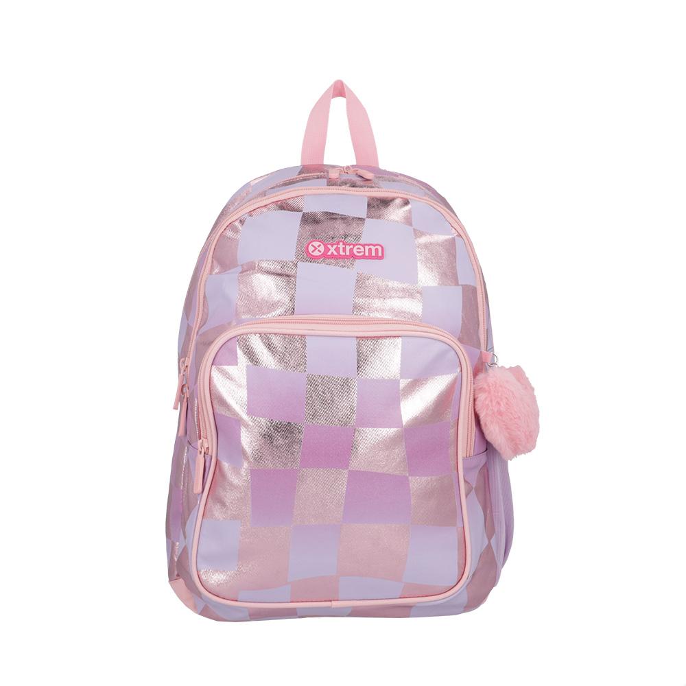 Foto 2 pulgar | Mochila Xtrem Hopper 4xt Lilac Checks Multicolor