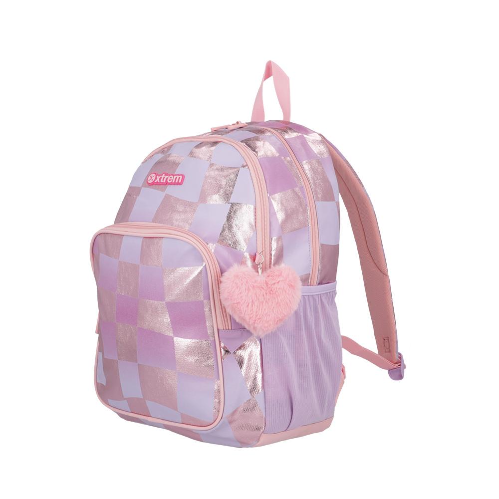 Foto 3 pulgar | Mochila Xtrem Hopper 4xt Lilac Checks Multicolor
