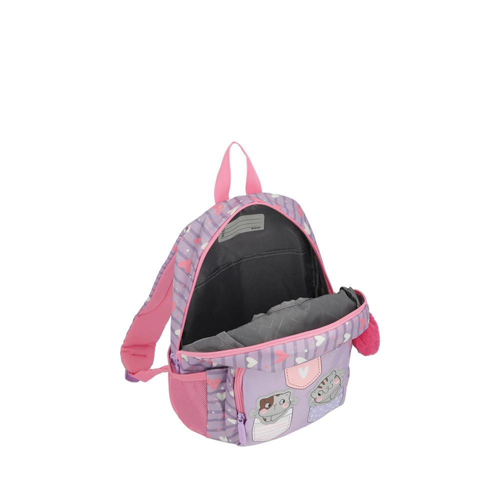 Foto 5 pulgar | Mochila Xtrem Power 4XT Lilac Cats Multicolor