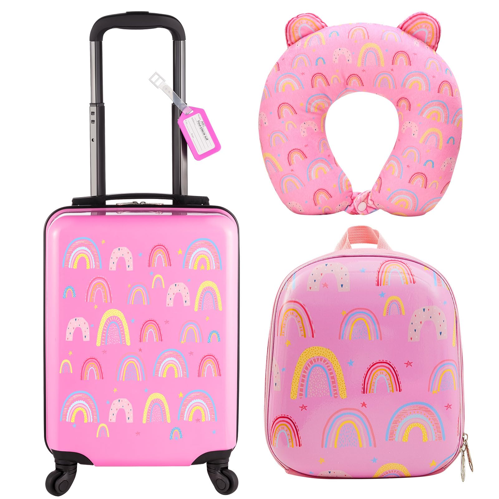 Set de Equipaje Sanwuta Rainbow con Almohada Cervical Tipo Mochila - Venta Internacional