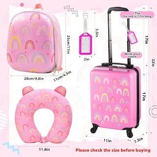 Foto 2 | Set de Equipaje Sanwuta Rainbow con Almohada Cervical Tipo Mochila - Venta Internacional
