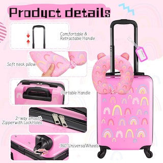 Foto 4 | Set de Equipaje Sanwuta Rainbow con Almohada Cervical Tipo Mochila - Venta Internacional