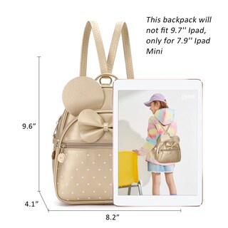 Foto 2 | Mochila Kl928 con Forma de Lazo y Lunares Minipiel Sintética Dorada - Venta Internacional