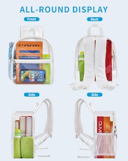 Foto 5 | Mochila Paxiland Clear Stadium Blanca- Venta Internacional