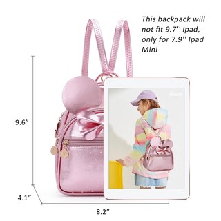 Foto 2 | Mochila Pequeña Kl928 De Piel Sintética Con Lunares Y Lazo Para Niñas - Venta Internacional