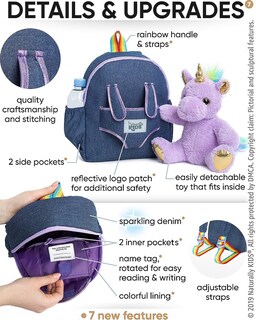 Foto 5 | Mochila Naturally Kids Unicorn para Niñas - Venta Internacional