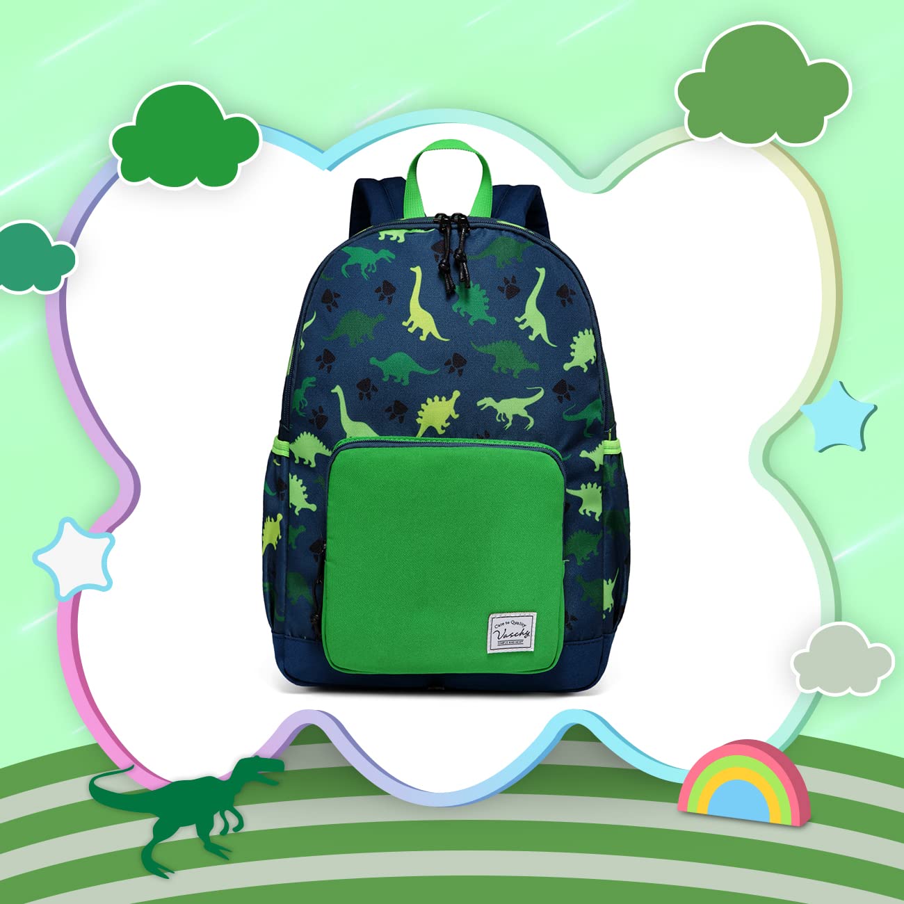 Foto 7 | Mochila Vaschy con Diseño de Dinosaurios Resistente al Agua - Venta Internacional